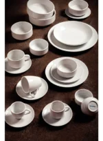 TAZA CAFE CON PLATO PORCELANA PAOLA 100 ML TRAMONTINA - Imagen 2
