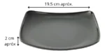 PLATO POSTRE CUADRADO 19 CM MELAMINA REFORZADA NEGRA - Imagen 4