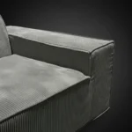 SILLON SOFA DOS PLAZAS MODERNO GRIS CLARO DUNIA - Imagen 5