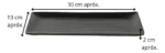 BANDEJA RECTANGULAR 30 CM DE MELAMINA REFORZADA NEGRA - Imagen 3