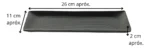 BANDEJA RECTANGULAR 26 CM DE MELAMINA REFORZADA NEGRA - Imagen 3