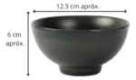 COMPOTERA BOWL 12 CM MELAMINA REFORZADA NEGRA - Imagen 3
