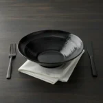 PLATO PASTA MAOCAI 30 CM MELAMINA REFORZADA NEGRA - Imagen 2