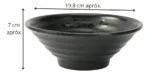 CUENCO CONICO ENSALADERA 20 CM BOWL MELAMINA REFORZADA NEGRA - Imagen 6