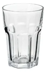 VASO VIDRIO FACETADO OSLO ALTO 400 ML RIGOLLEAU
