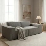 SILLON SOFA DOS PLAZAS MODERNO GRIS CLARO DUNIA - Imagen 6