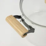 Olla De Vidrio Templado Con Tapa Y Asas Bambu 4.5 Lts Otten Transparente - Imagen 3
