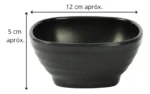 COMPOTERA CUADRADA 12 CM MELAMINA REFORZADA NEGRA DUNIA - Imagen 4