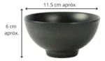COMPOTERA BOWL 11 CM MELAMINA REFORZADA NEGRA - Imagen 2