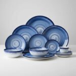 Juego Set x 20 Piezas Porcelana Schmidt Esfera Color Azul - Imagen 5