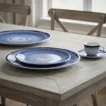 Juego Set x 20 Piezas Porcelana Schmidt Esfera Color Azul