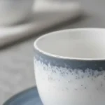 Set x 6 Taza De Té + Plato Porcelana Schmidt Esfera Color Celeste - Imagen 4