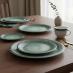 Juego Set X 20 Piezas Porcelana Schmidt Esfera Color Verde - Imagen 5