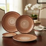 Vajilla Porcelana Schmidt Esfera Marrón 12 Piezas Color Marron - Imagen 3