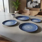 Vajilla Completa 42 Piezas Porcelana Schmidt Esfera Azul - Imagen 3