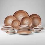 Vajilla Completa 42 Piezas Porcelana Schmidt Esfera Color Marrón - Imagen 4