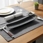 PLATO RECTANGULAR 29 CM MELAMINA NEGRA DUNIA - Imagen 2