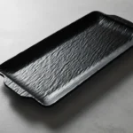 BANDEJA RECTANGULAR CON ASA 38 CM MELAMINA NEGRA - Imagen 5
