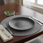 PLATO PLAYO 25 CM MELAMINA REFORZADA COLOR NEGRO - Imagen 6