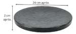 PLATO PLAYO REDONDO 25 CM MELAMINA REFORZADA COLOR NEGRO - Imagen 2