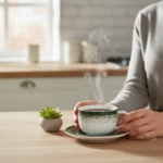 Taza De Café Con Plato Porcelana Schmidt Esfera Color Color Verde - Imagen 4