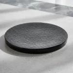 PLATO PLAYO REDONDO 25 CM MELAMINA REFORZADA COLOR NEGRO - Imagen 4