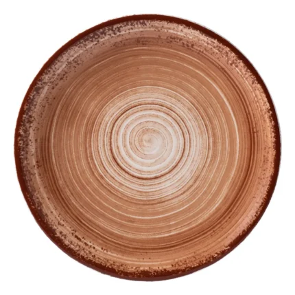 Plato Postre Porcelana Schmidt Esfera Color 21 Cm Color Marron