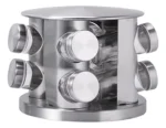 Especiero Giratorio Premium Acero Inoxidable Carrusel 8 pzs - Imagen 5