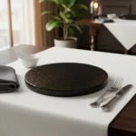 PLATO PLAYO REDONDO 25 CM MELAMINA REFORZADA COLOR NEGRO - Imagen 3