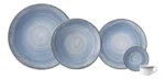 Set De Vajilla Completa Porcelana Schmidt Esfera De 18 Piezas Color Celeste - Imagen 3