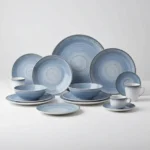 Set De Vajilla Completa Porcelana Schmidt Esfera De 18 Piezas Color Celeste - Imagen 2