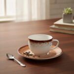 Set x 6 Taza De Té + Plato Porcelana Schmidt Esfera Color Marron