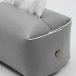 CAJA DE PAÑUELOS ECOCUERO NEGRO -OTTEN - - Imagen 7
