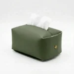 OTTEN CAJA DE PAÑUELOS ECOCUERO VERDE - Imagen 3