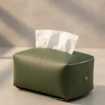 OTTEN CAJA DE PAÑUELOS ECOCUERO VERDE - Imagen 5