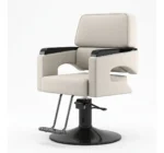 Silla De Barbero Premium Ergonomica Blanca Otten