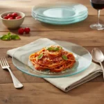 Caja Cerrada X 36 Plato Playo Vidrio Rigolleau Acquamarine 23cm - Imagen 3