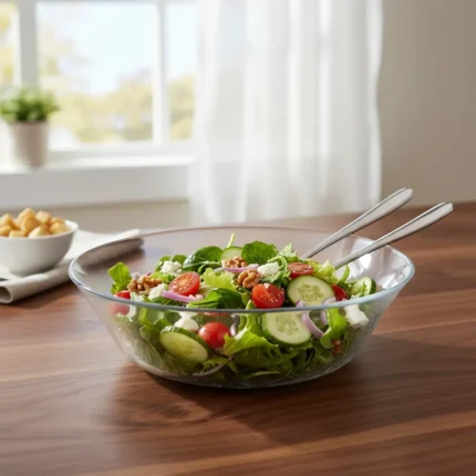 Caja x 12 Ensaladera Bowl Vidrio Rigolleau Acquamarine 23 Cm