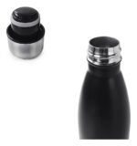 BOTELLA DE AGUA - AC. INOX 500 ML - DOBLE PARED DE ACERO - NEGRO - Imagen 4
