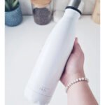 BOTELLA DE AGUA - AC. INOX 500 ML - DOBLE PARED DE ACERO - BLANCO