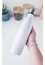 BOTELLA DE AGUA - AC. INOX 500 ML - DOBLE PARED DE ACERO - BLANCO